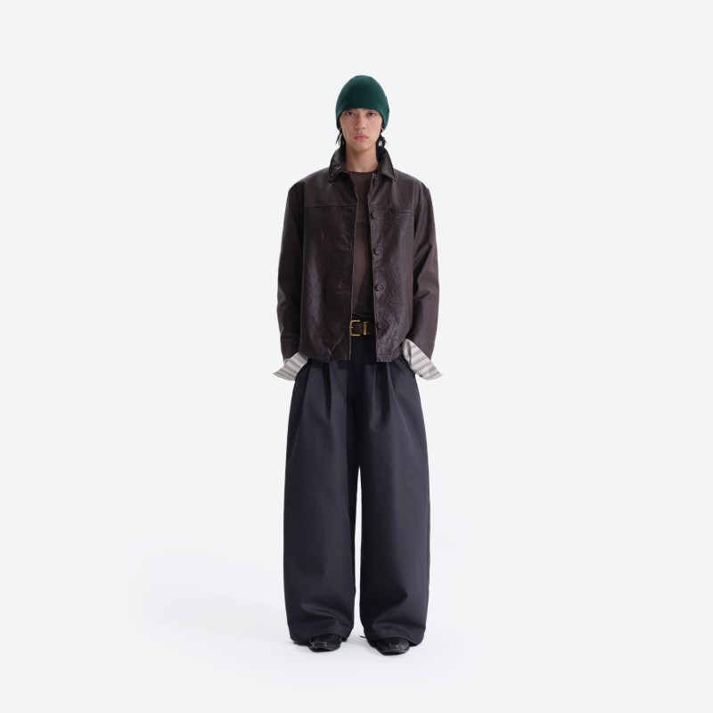 Washed Sheepskin Leather Jacket